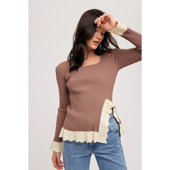 A7- Ribbed Slit Ruffle - Picture 4 of 4